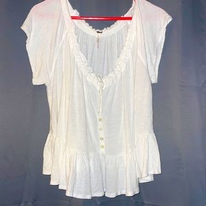Free People White Crop Top